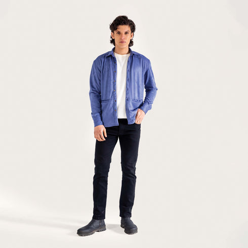 CLASSIC SUEDE BUTTON DOWN SHIRT